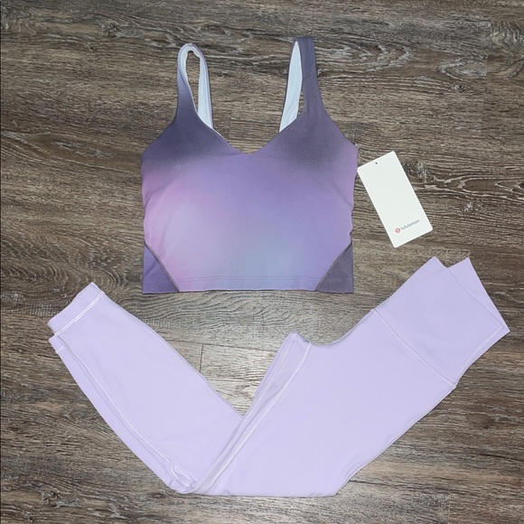lululemon athletica Other - NWT/EUC Lululemon Matching Align Purple Set. Size 4